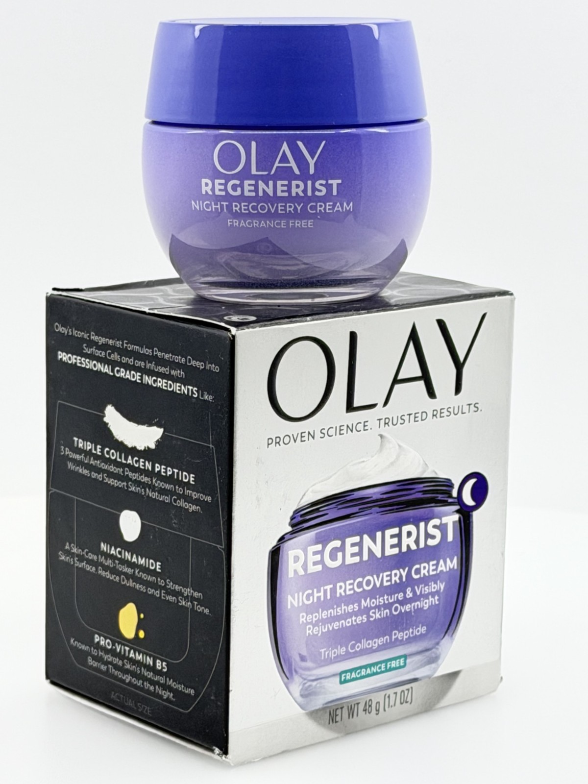Olay Regenerist Night Recovery Cream Fragrance Free Anti-Aging Moisturizer 1.7oz