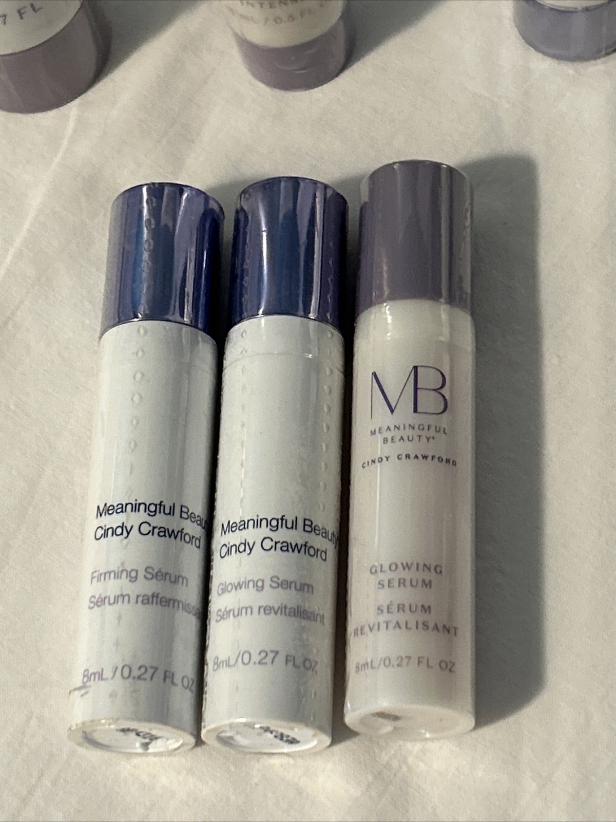 Meaningful Beauty MB Cindy Crawford Lot/6 Firming Serum (2) Glowing Serum, Inten