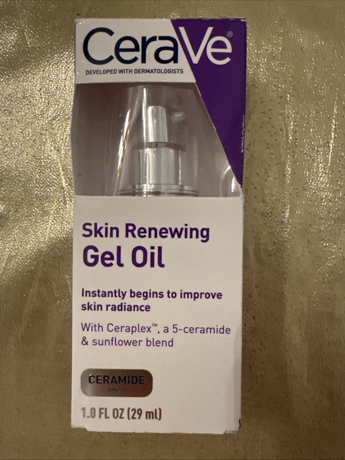 NEW in Box Cerave Skin Renewing Oil Gel Fragrance Free 1 fl oz (29 ml)