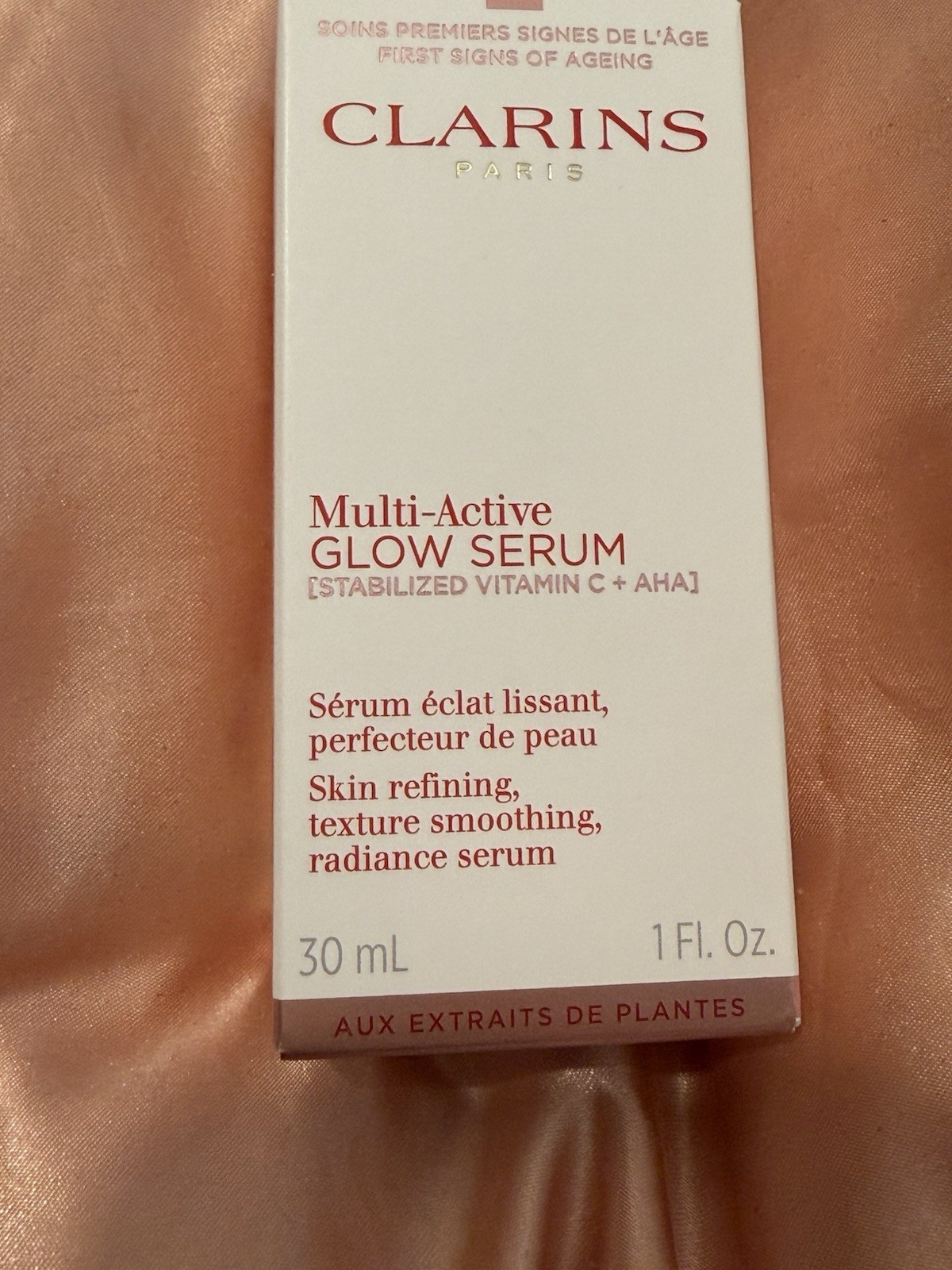 New Clarins Paris Multi-Active Brightening Glow Serum Vitamin C 1 oz / 30 ml