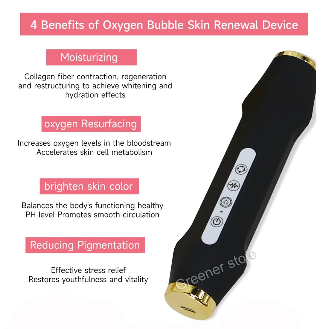 Facial SPA CO2 Bubble Oxygen Beauty Machine Gel Illumination Exfoliates Pods Kit