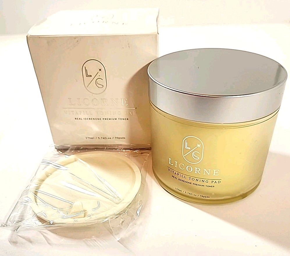 LICORNE Vitafill Toning Pads 70ct Hydrating Anti-Aging Skincare 5.74oz K-Beauty