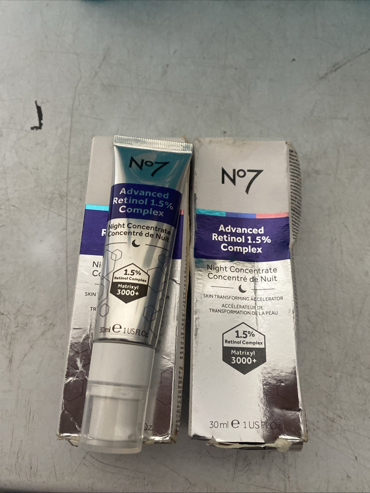 No7 ADVANCED RETINOL 1.5% COMPLEX NIGHT CONCENTRATE 1 OZ. FANTASTIC PRODUCT NIB