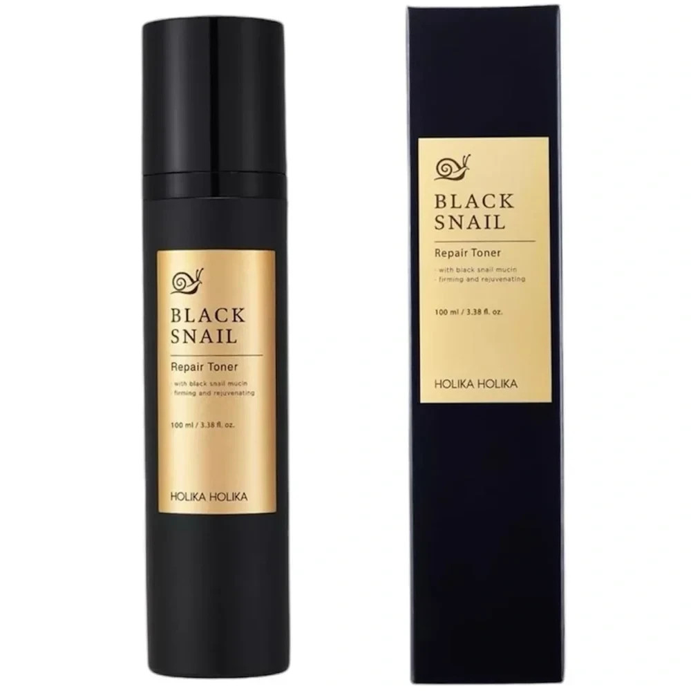 HOLIKA HOLIKA BLACK SNAIL Repair Emulsion & Toner Korean skincare 100ml/3.38oz