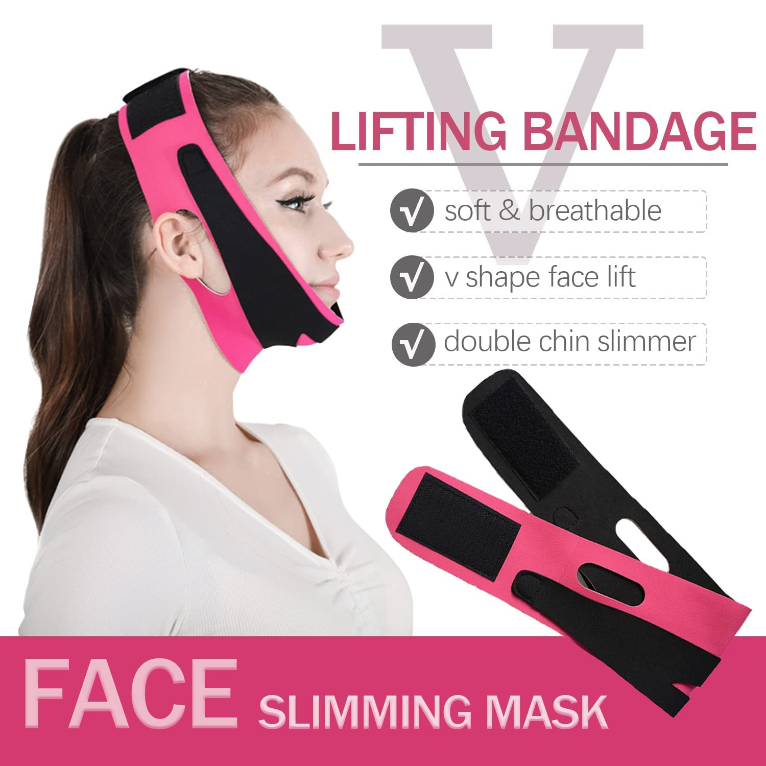 V Line Face Slimming Bandage Women Face Lifting Shaper Chin Cheek Lift up Belt