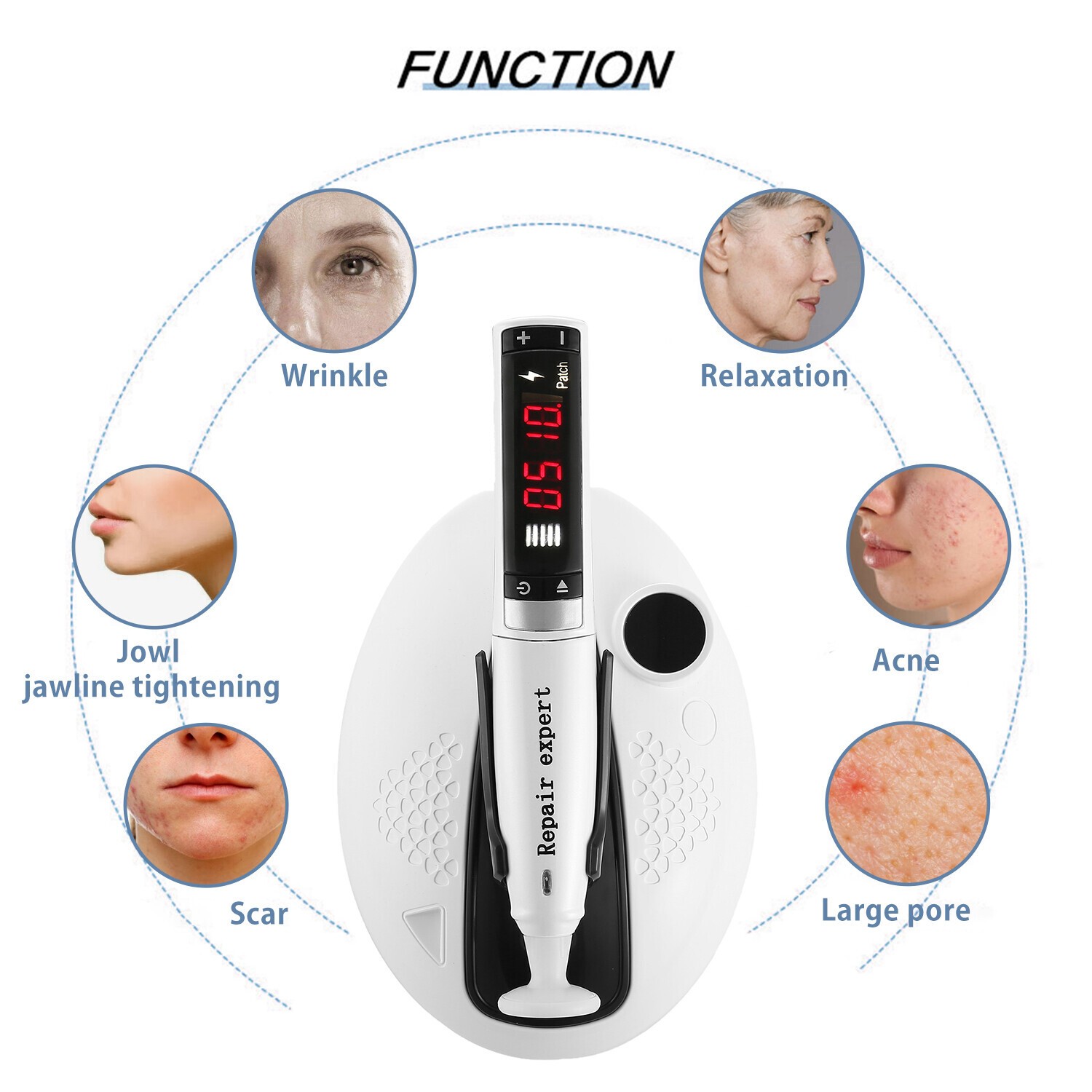 Portable Plasma Face Lifting Pen Cold Ozone Anti Acne Skin Rejuvenation Machine