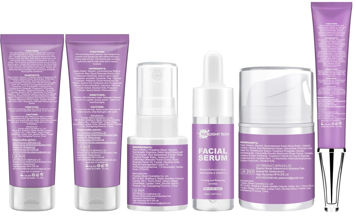 Skin Care Set,6 Pcs Anti-aging Skincare w/Korean Retinol,Hydrate, Moisturize …