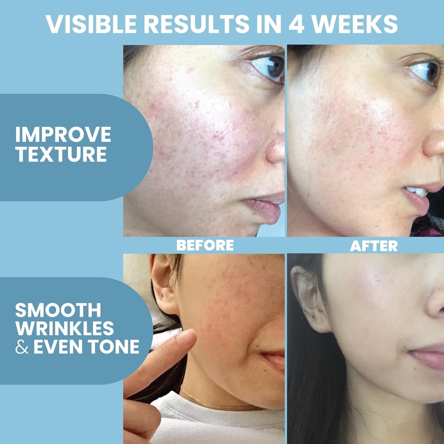 Collagen Peptide Face Serum – Elasticity & Brightening for All Skin Types – 1 oz