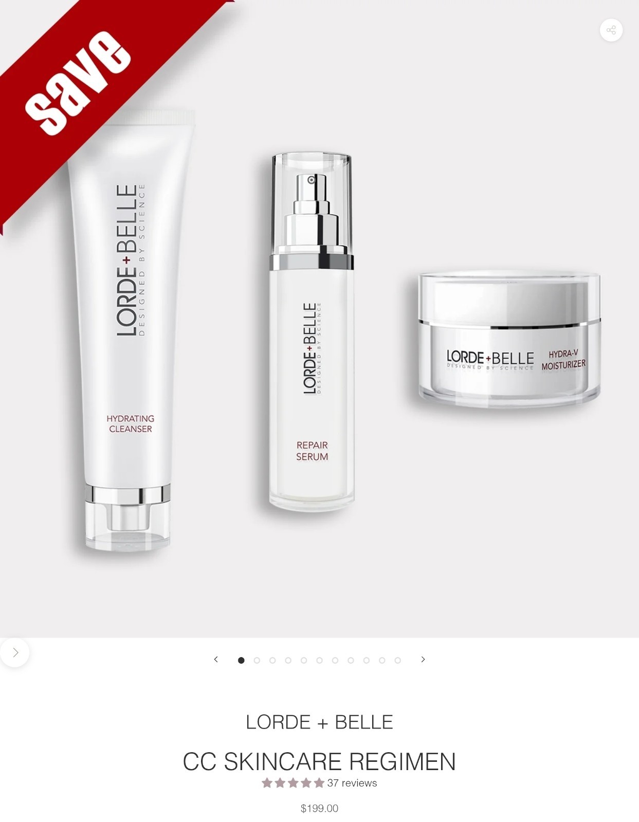 LORDE + BELLE CC SKINCARE REGIMEN 3 IN 1 GIFT SET Retail At $199 NIB
