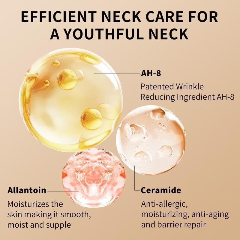 AH-8 Neck Firming Cream with Roller – Anti-Aging Moisturizer for Youthful Skin