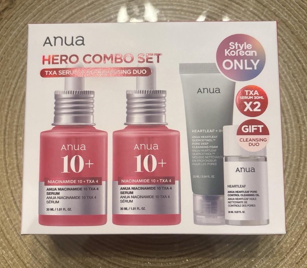 ANUA 10+ Niacinamide TXA Serum 1.01 fl oz Double Pack & Bonus (Dark Spot Care)