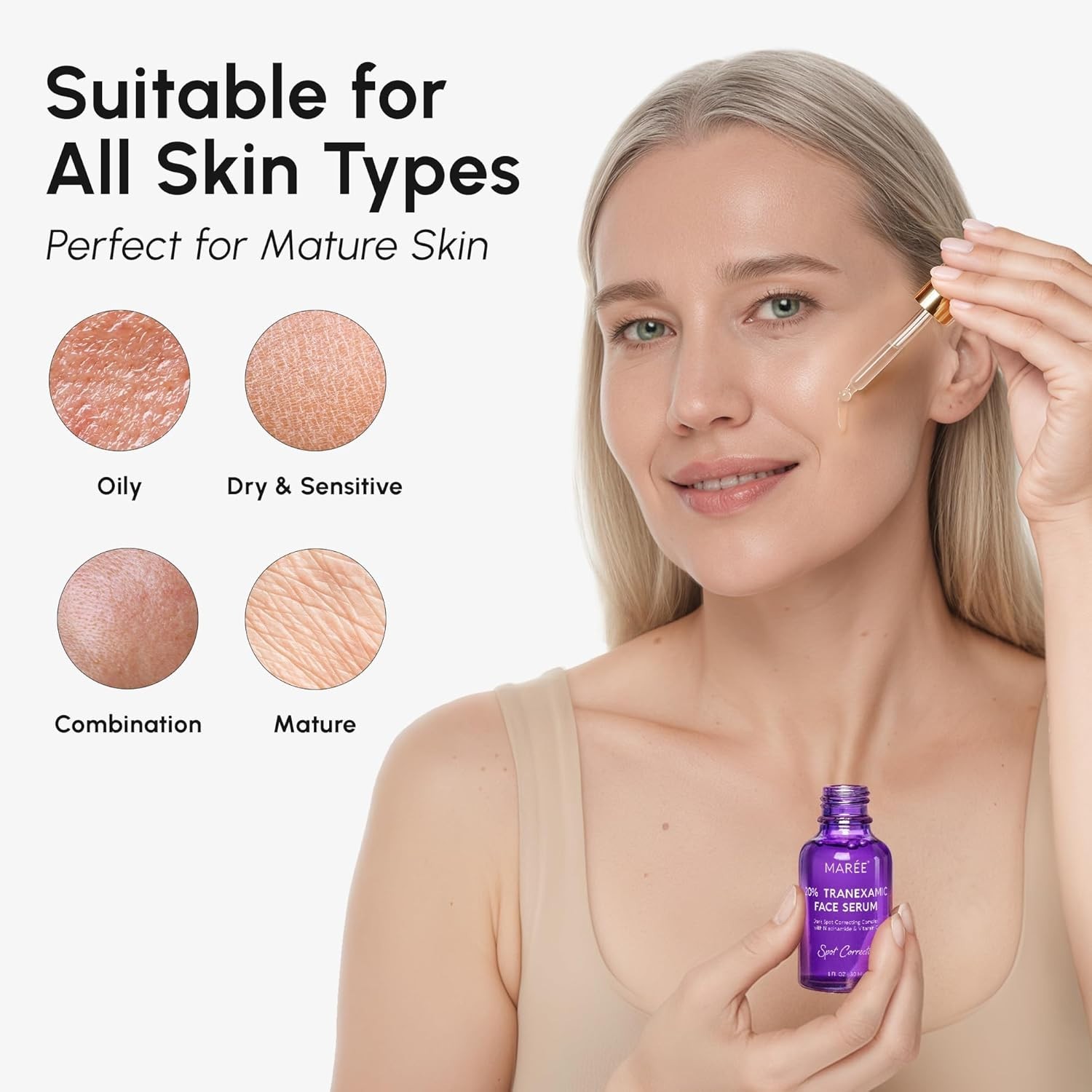 MAREE 20% Tranexamic Acid Serum Complex with Niacinamide & Vitamin C – Serum f