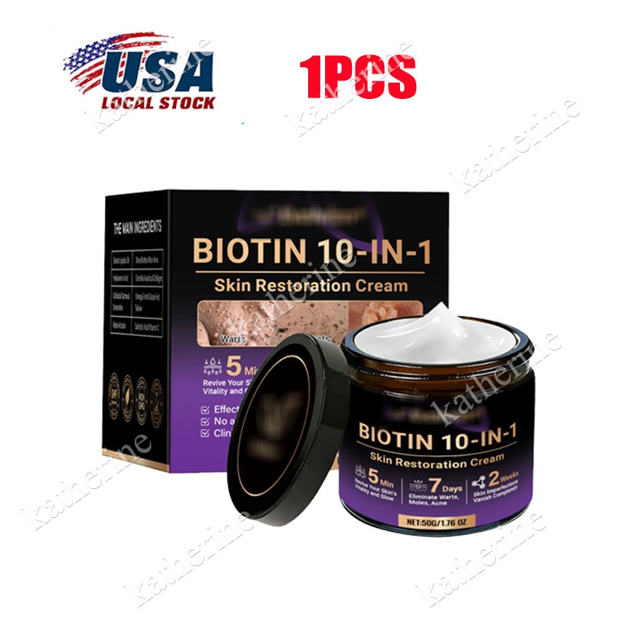 1-3PCS Biotin 10-in-1 Skin Restoration Cream, 2026 New Skin Treatment Cream ~US