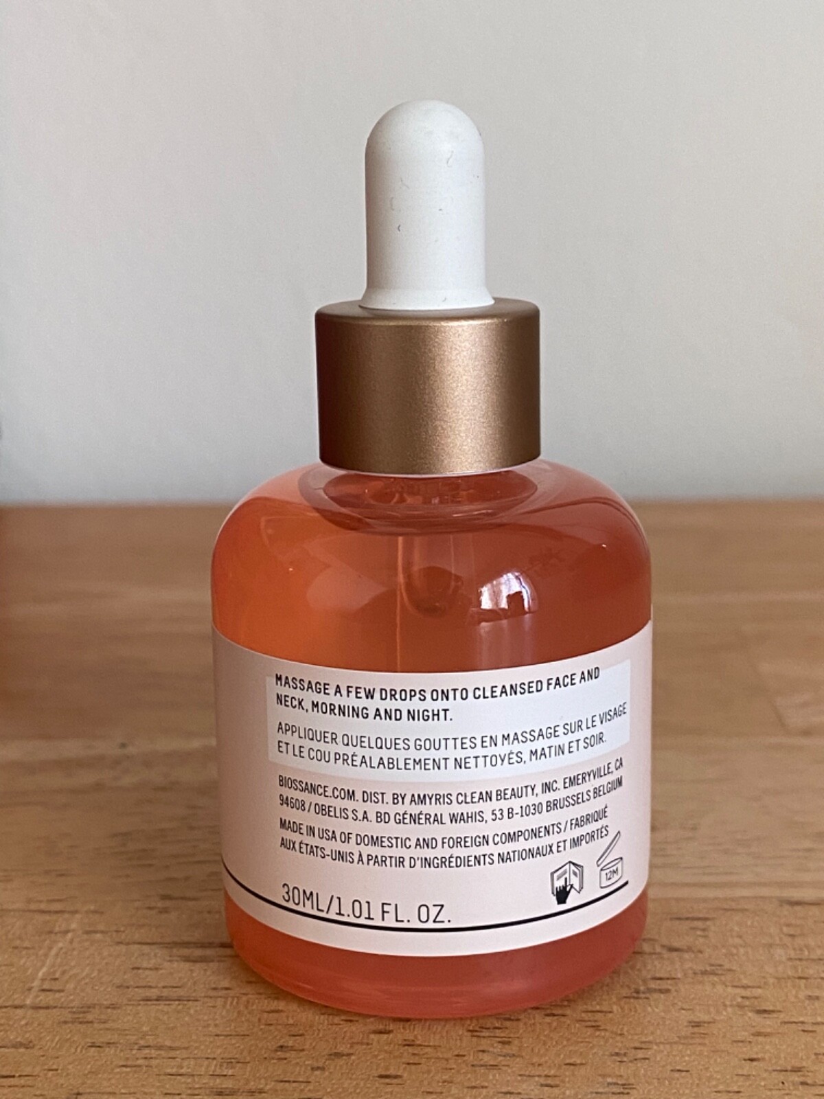 Biossance Squalane + Vitamin C Rose Oil – 1oz- Facial Oil: Brighten and Firm