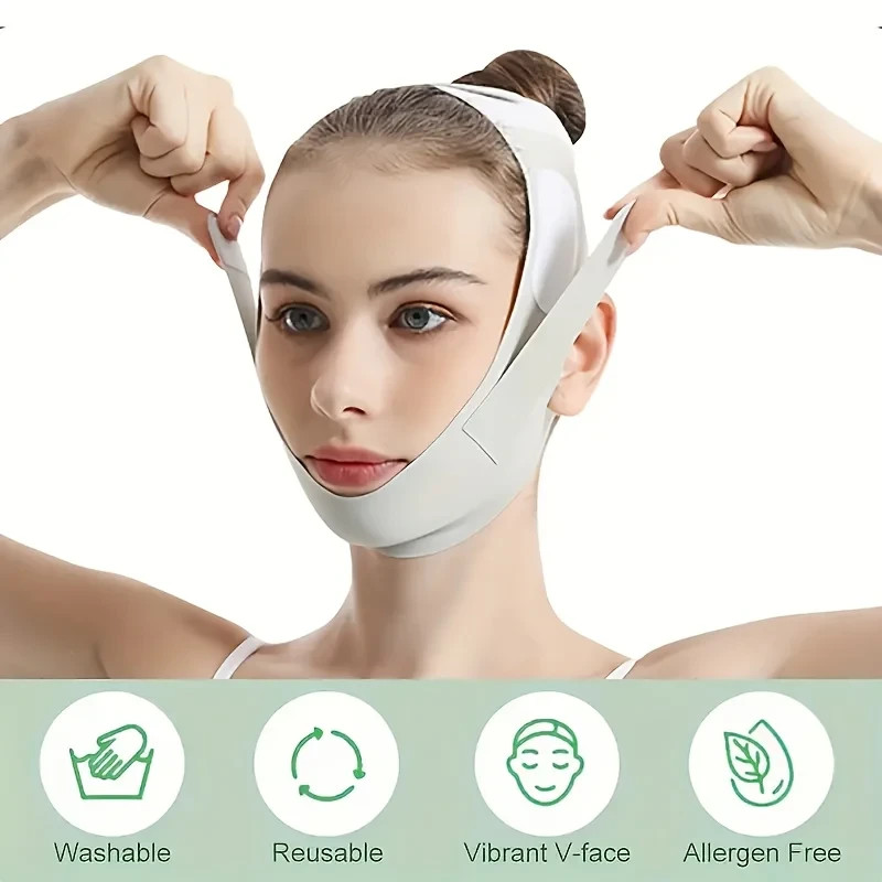 Overnight Face Lift Band with Graphene Fiber – Double Chin Reducer & Jawline Def
