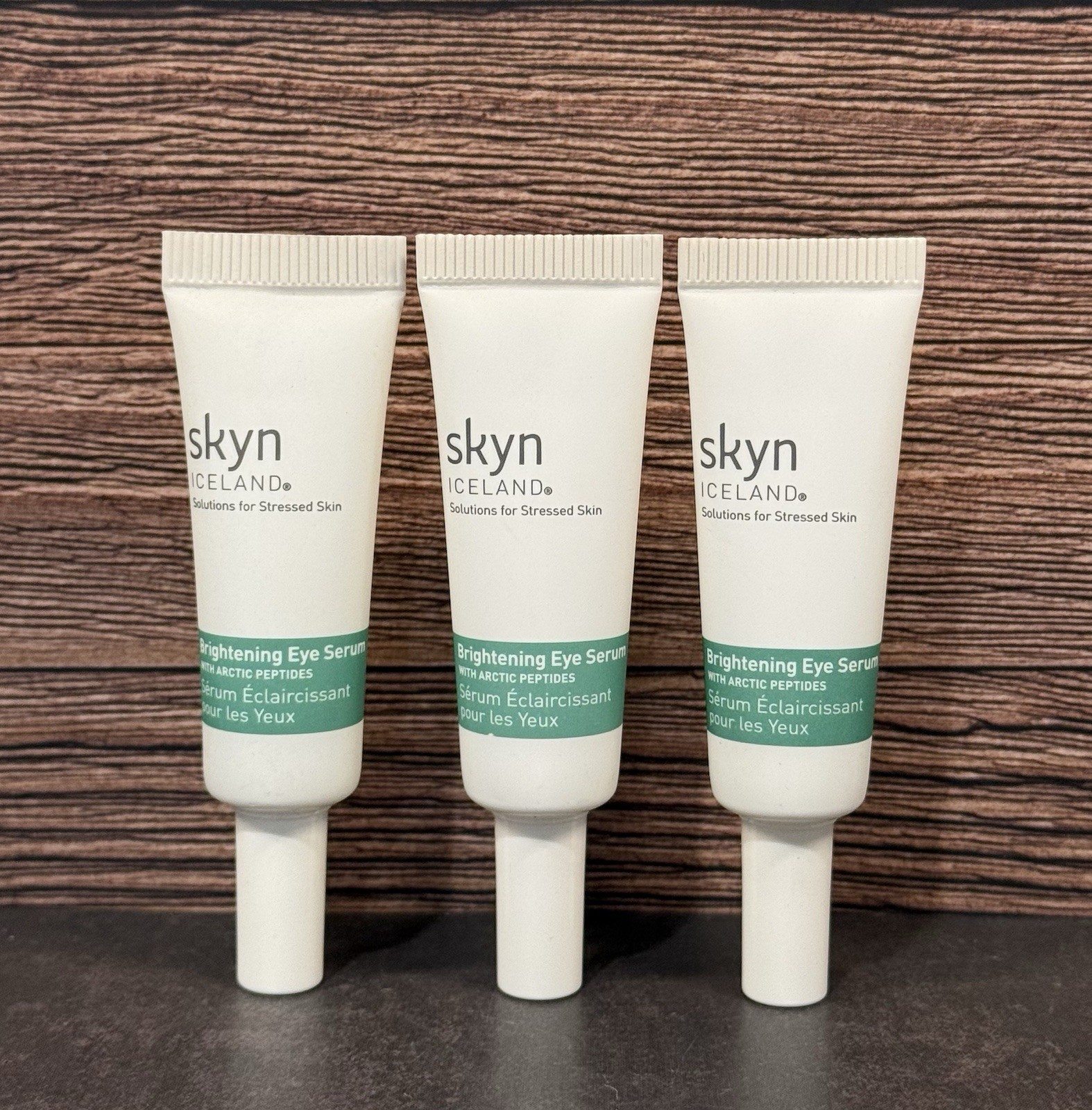 Skyn Iceland Brightening Eye Serum .10oz/3ml Bundle Of 3 With Artic Peptides