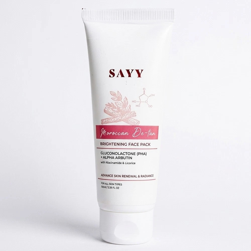 SAYY Moroccan DeTan Brightening Face for Advance Skin Renewal mask 100gm pack 3