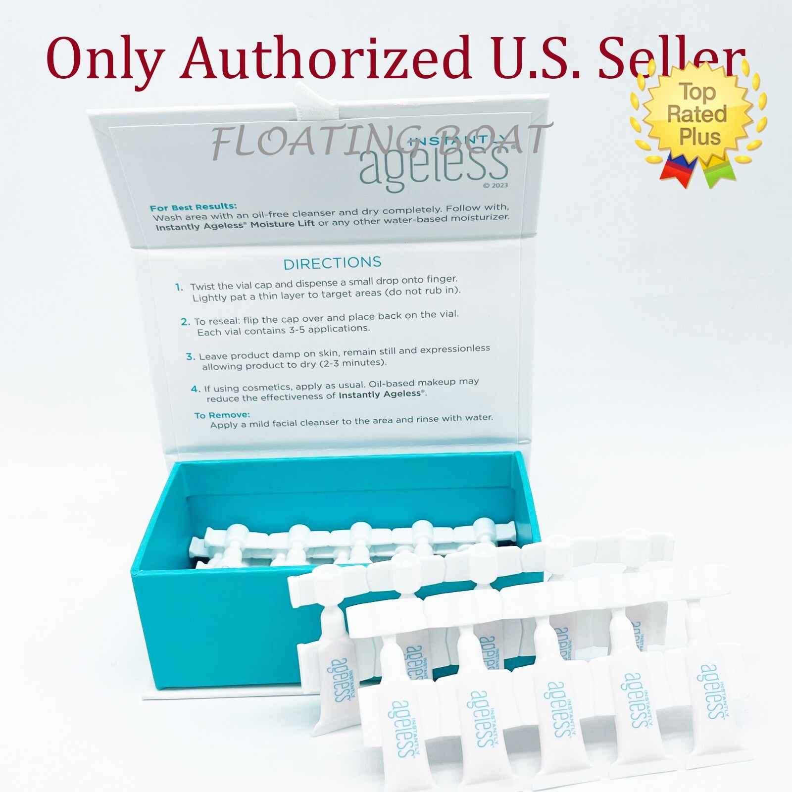 Instantly Ageless Face lift, 25 Vials in a box, Exp 05/2026