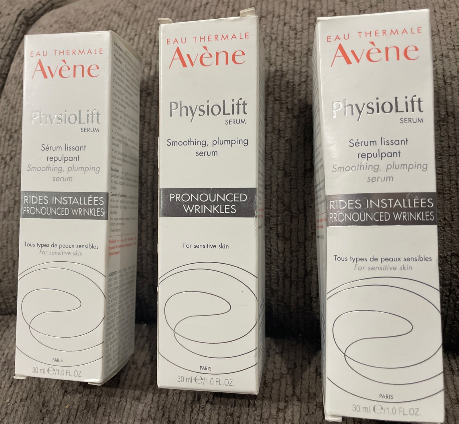 3 X Avene PhysioLift SERUM Smoothing Plumping Serum 1oz/30ml Exp 08/24 (hh3)