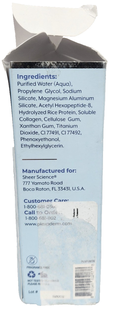 Plexaderm Rapid Reduction Serum 10 ml .33 oz OPEN BOX