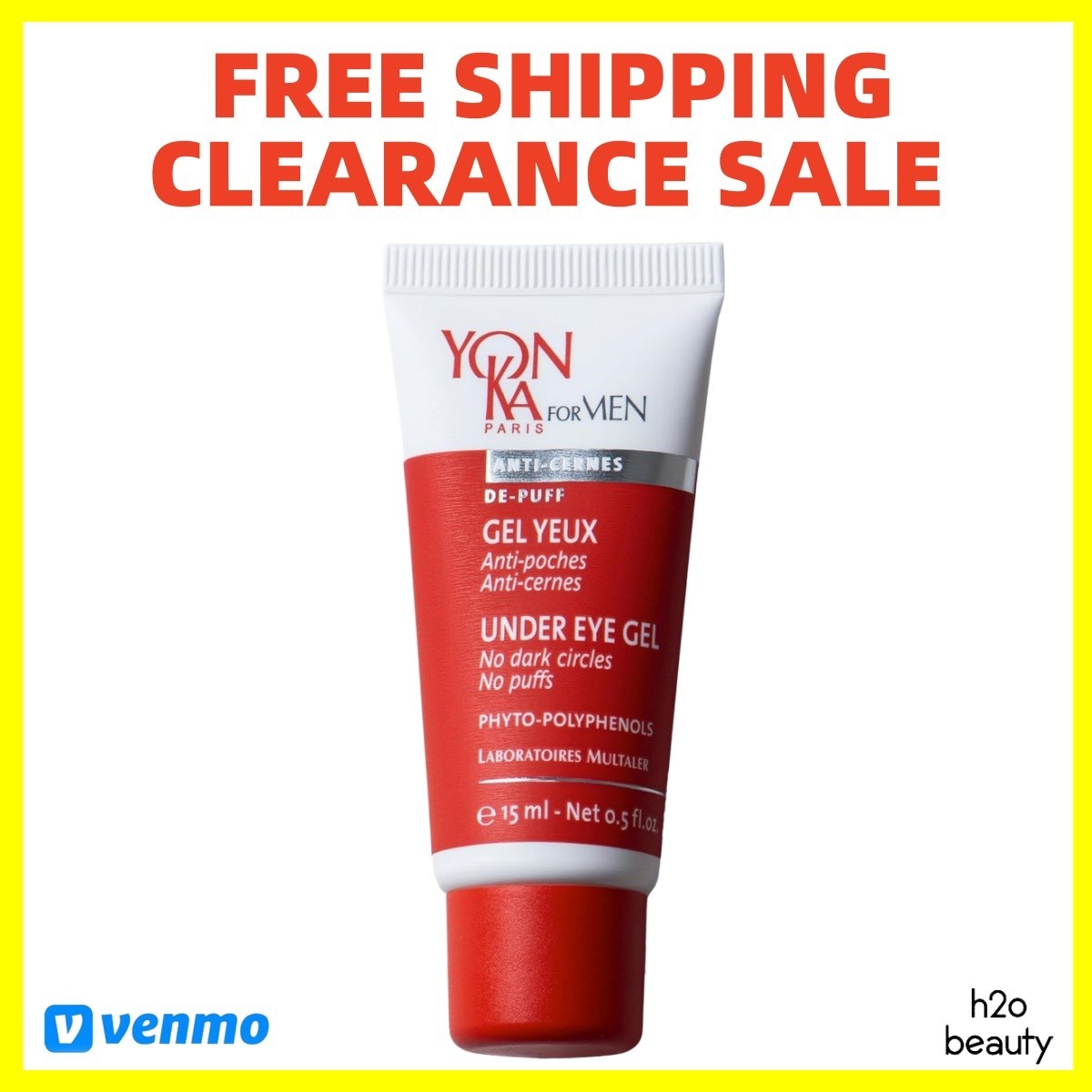 Yon-Ka Paris Men Under Eye Gel EXP09/26 NEW IN BOX FAST FREE SHIP