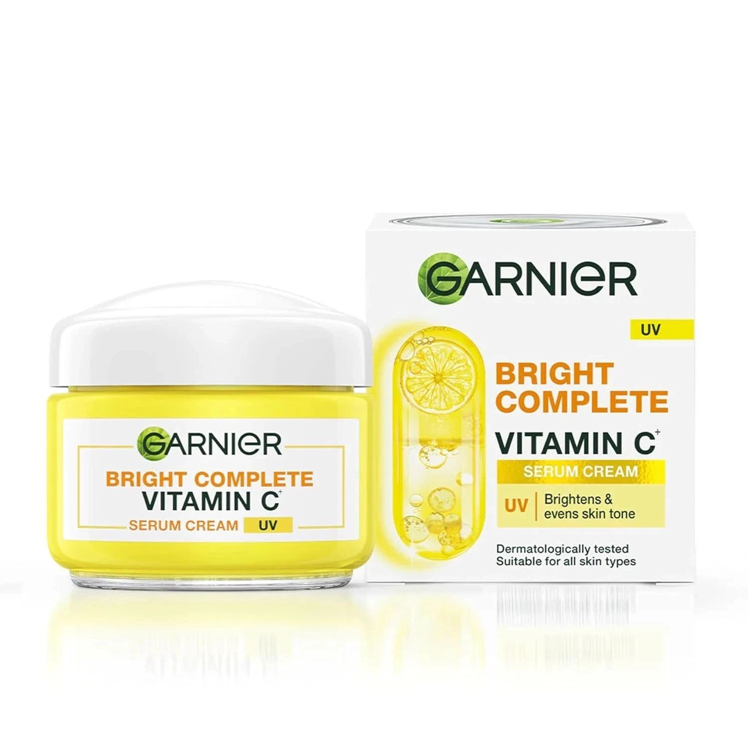 Garnier Bright Complete Vitamin C Serum UV Cream 45g | Brightens & Protects Skin