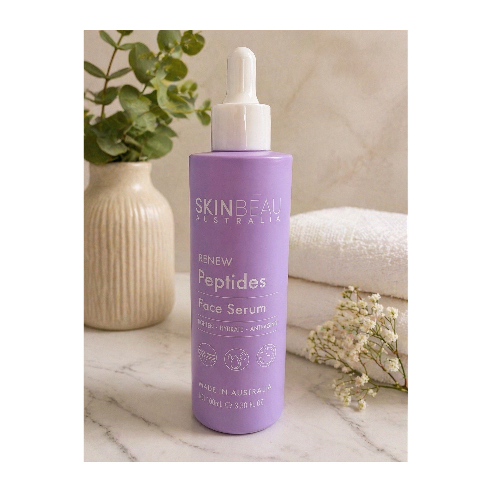 SKINBEAU AUSTRALIA Renew Peptides Face Serum 100mL Anti-Aging Hydrate