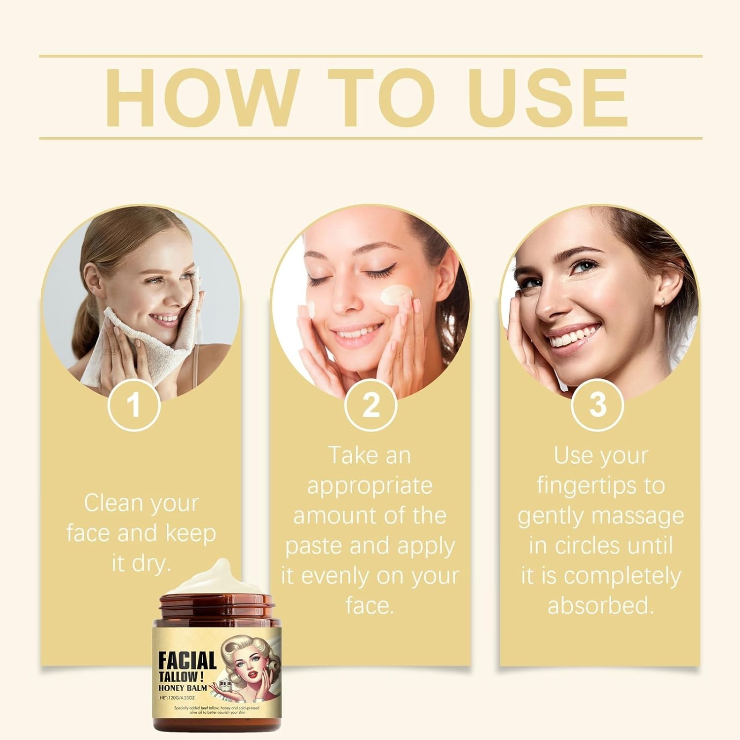 Bálsamo Sebo de Res Face Balm Natural Moisturizer Anti Aging Fast Delivery