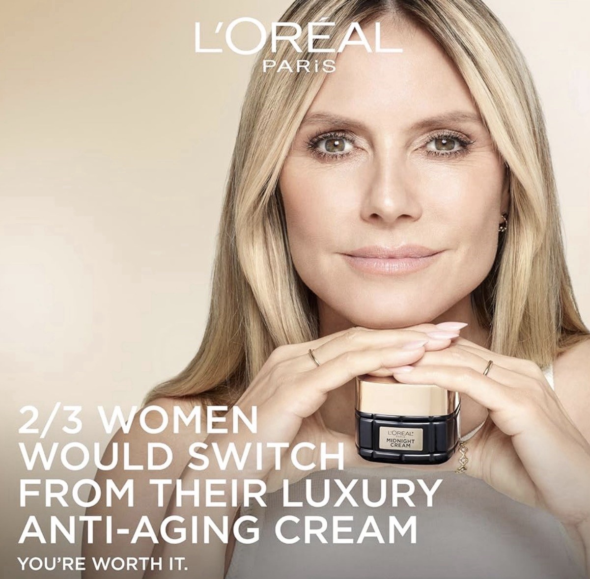 L’Oreal Paris Age Perfect Cell Renewal Midnight Cream, Antioxidant 1.7 oz NEW