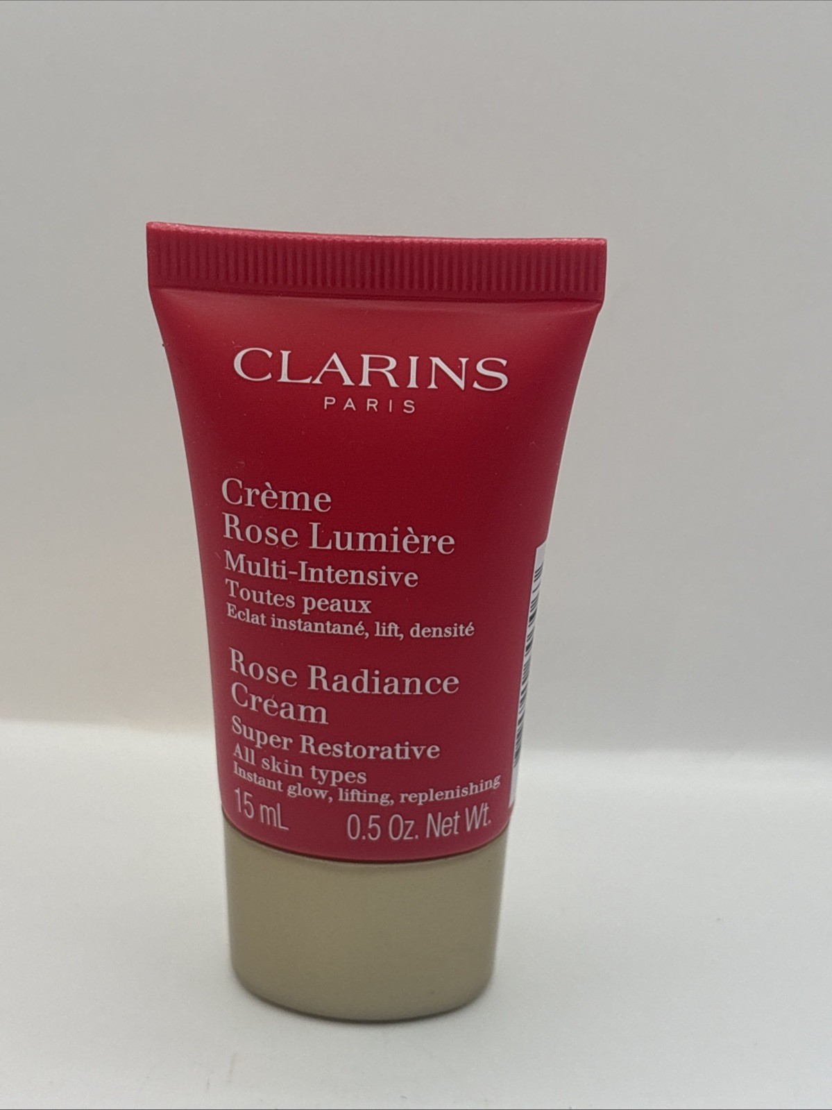 Clarins Paris Super Restorative Rose Radiance Cream Travel Size 15mL / 0.5 Oz.