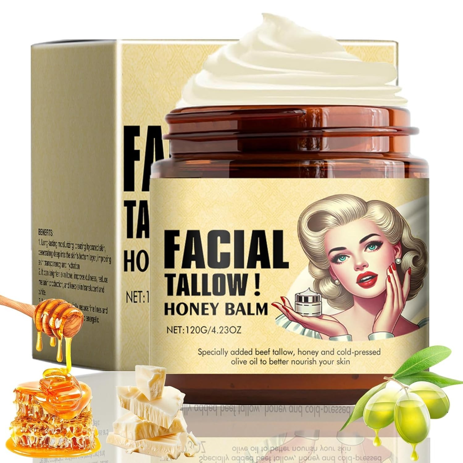 Bálsamo Sebo de Res Face Balm Natural Moisturizer Anti Aging Fast Delivery