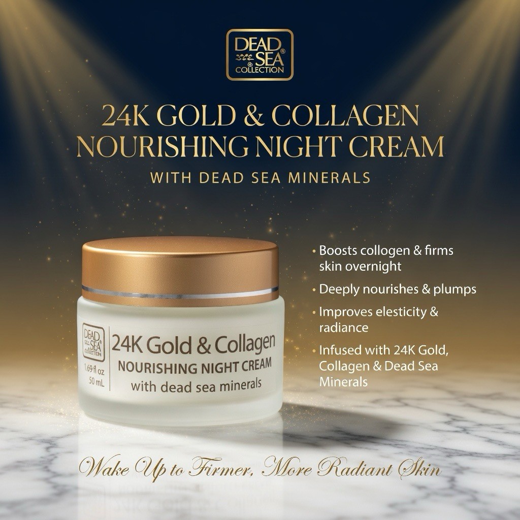 Dead Sea Collection 24K Gold + Collagen Anti-Aging Night Cream (1.69 oz)