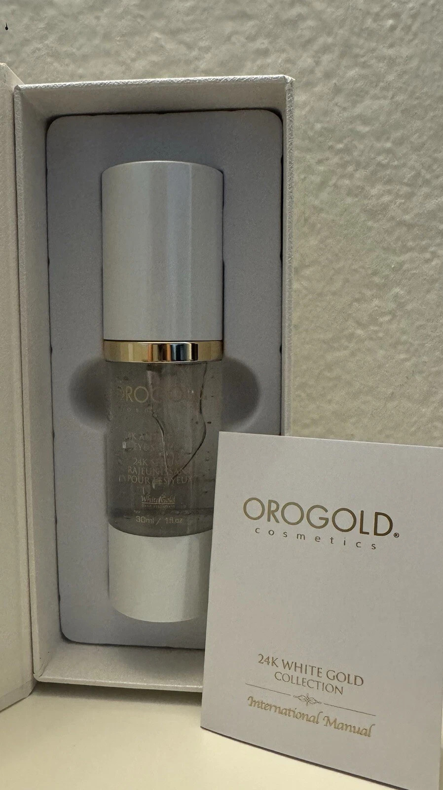 OROGOLD WHITE GOLD 24K ANTI AGING EYE SERUM 30ml/1fl.oz BRAND NEWOROGOLD WHITE G