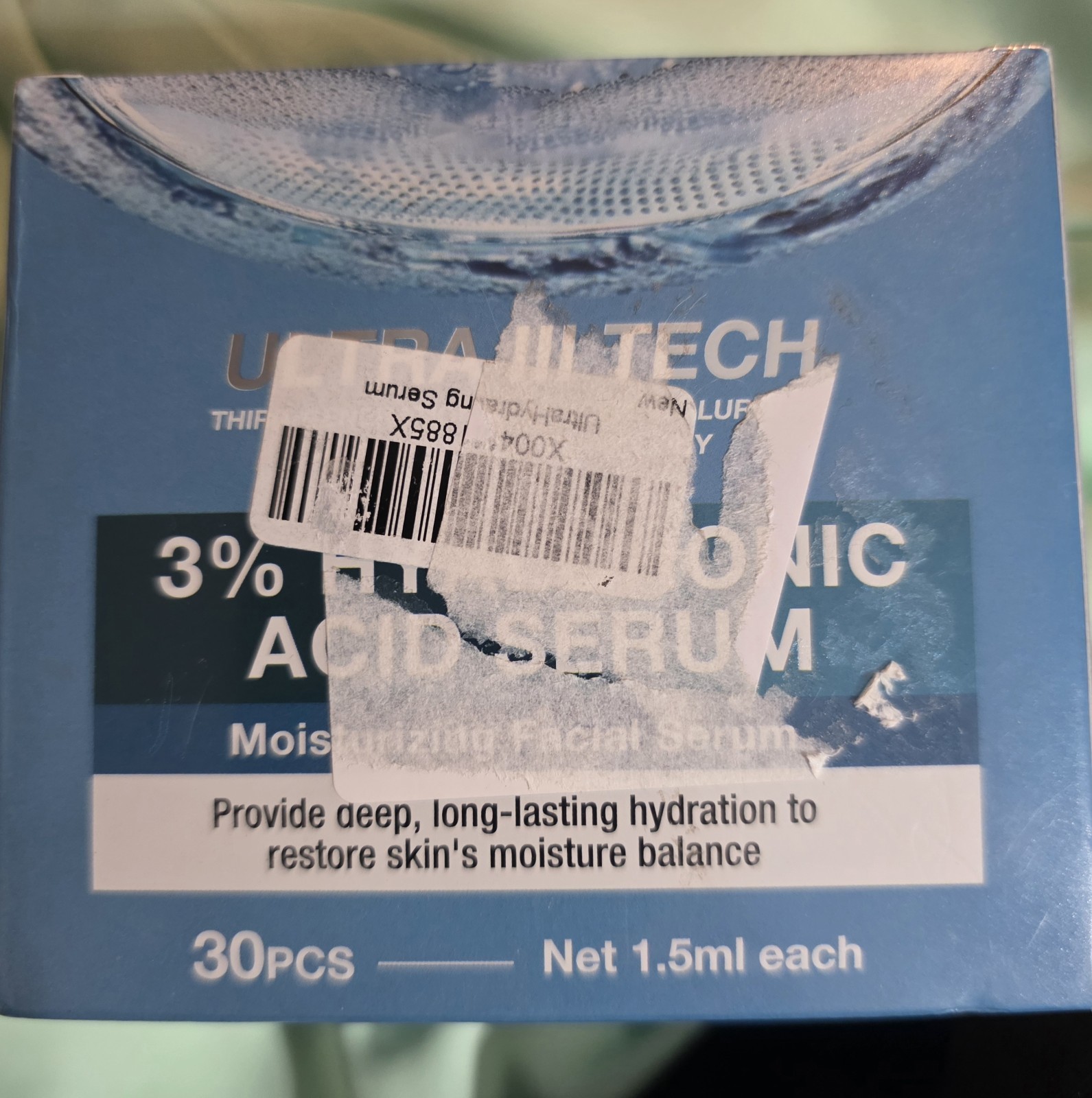 Ultra III Tech 3% Hyaluronic Acid Serum 30 Individual Vials 1.5ml Each