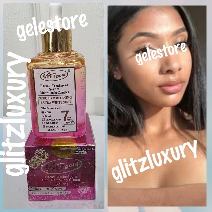 2pcs. VEETGOLD Facial treatment serum multivitamin spf 30. & face creanlm