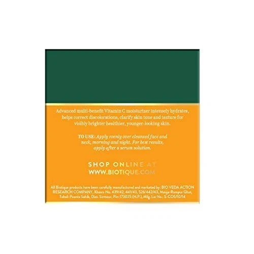 Biotique Vitamin C Face Cream 50g | Brightening Non-Greasy Moisturizer Skin Care