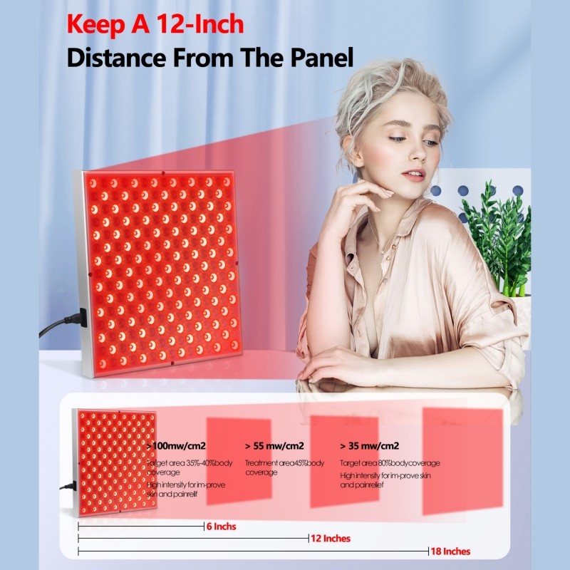 Red Light Therapy Panel 225 LED Anti Aging Skin Care Pain Relief Device