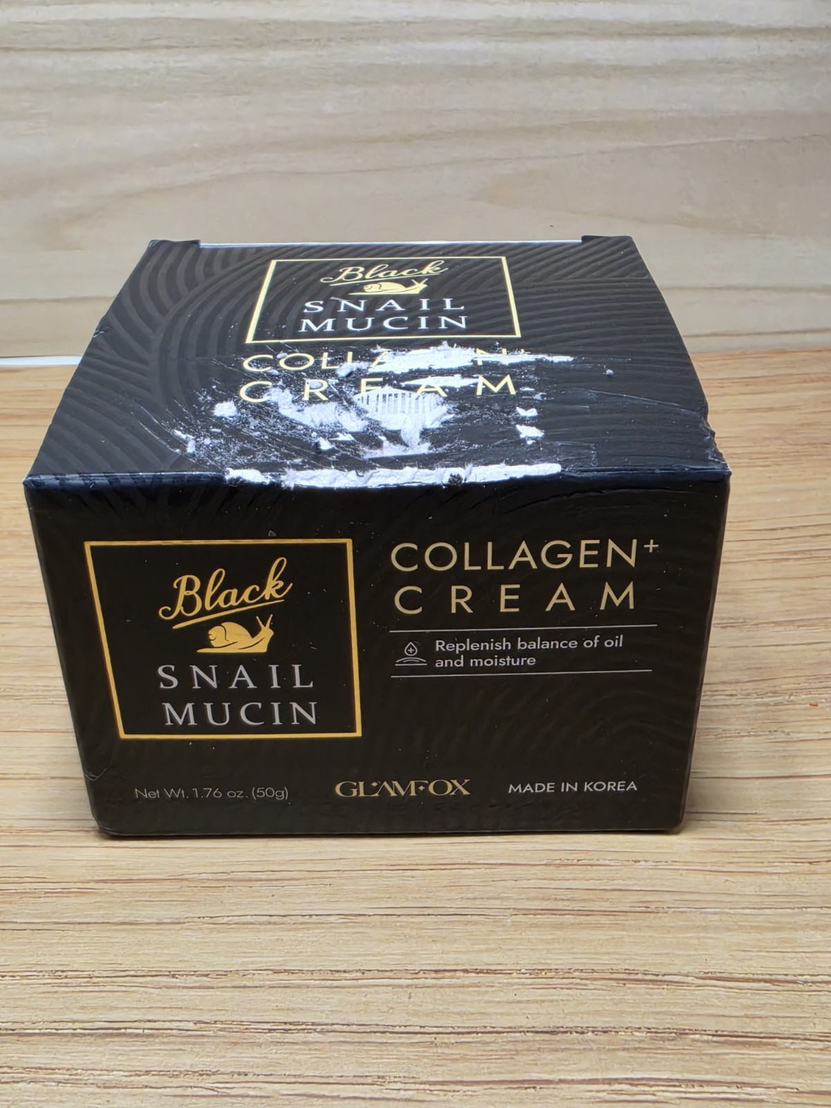 GlamFox – Black Snail Musin Collagen Cream – 50 g / 1.76 oz