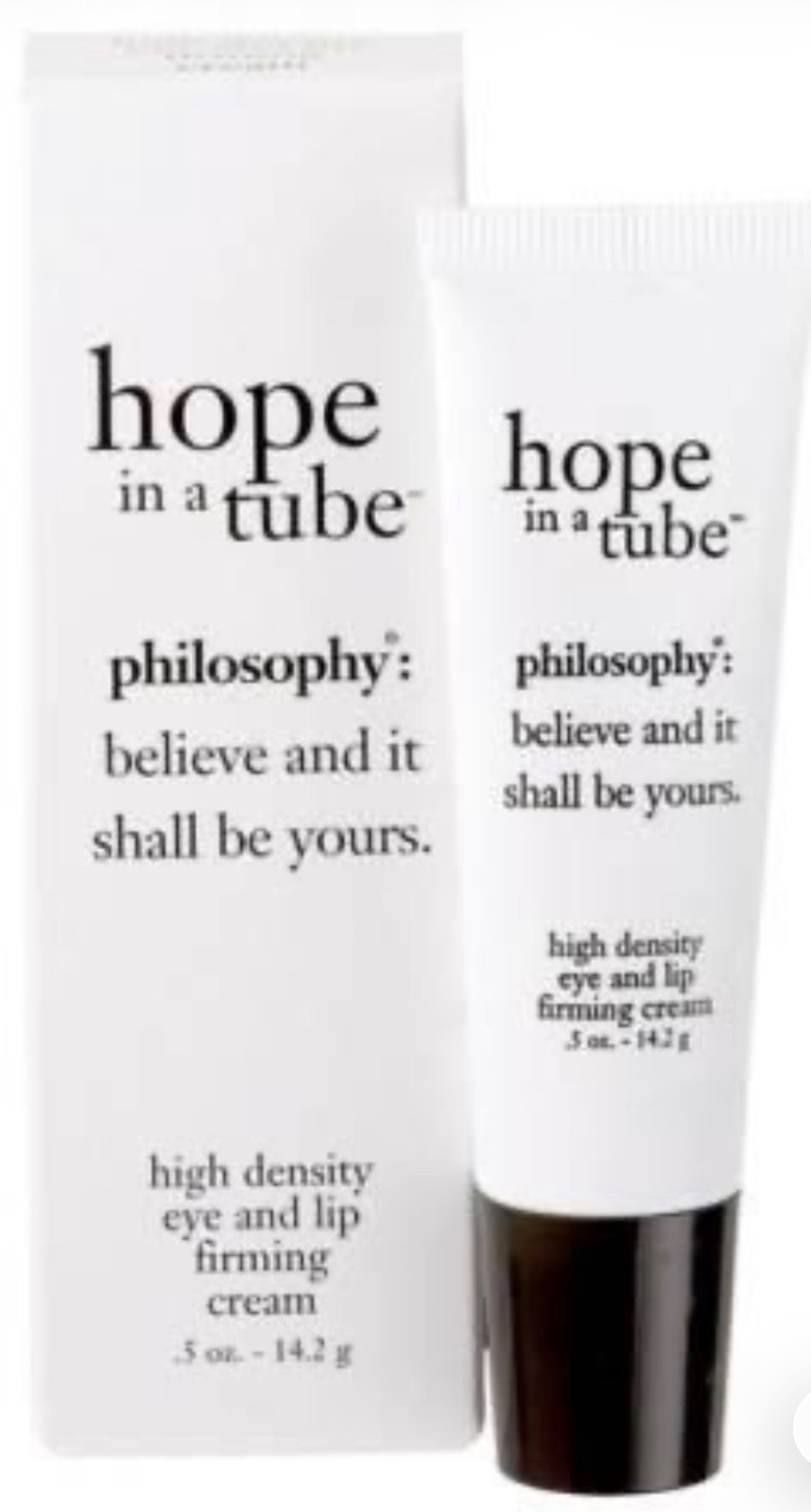Philosophy Hope In A Tube High Density Eye Lip Firming Cream .5oz New In Box