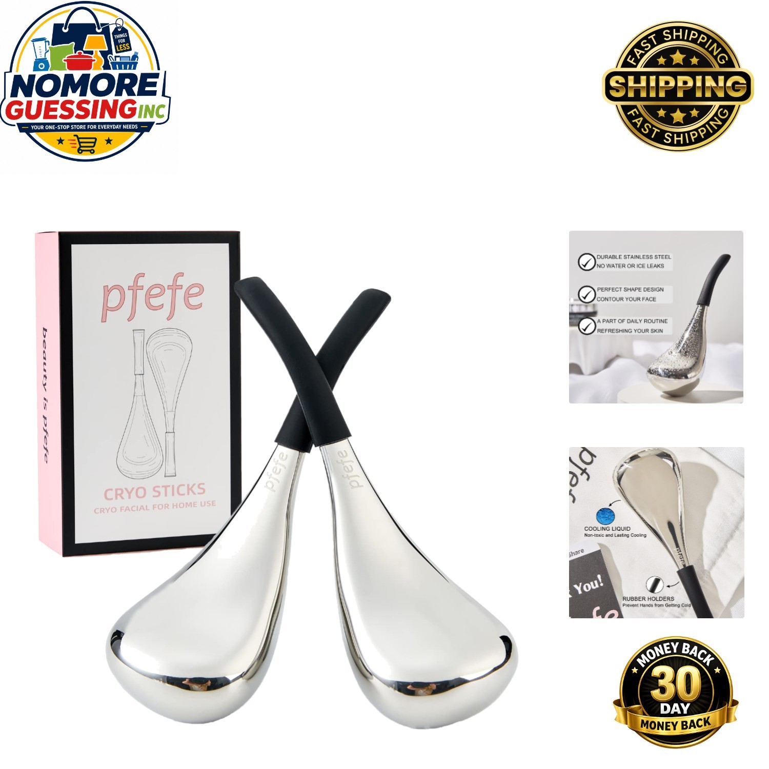 Dual-Stick Cryotherapy Facial Massager – Anti-Aging Ice Globes for Youthful Skin