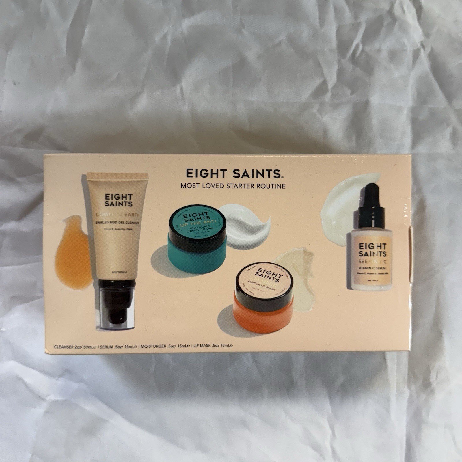 Eight Saints Skincare Most Loved Starter Routine, Cleanser, Serum, Moisturizer..