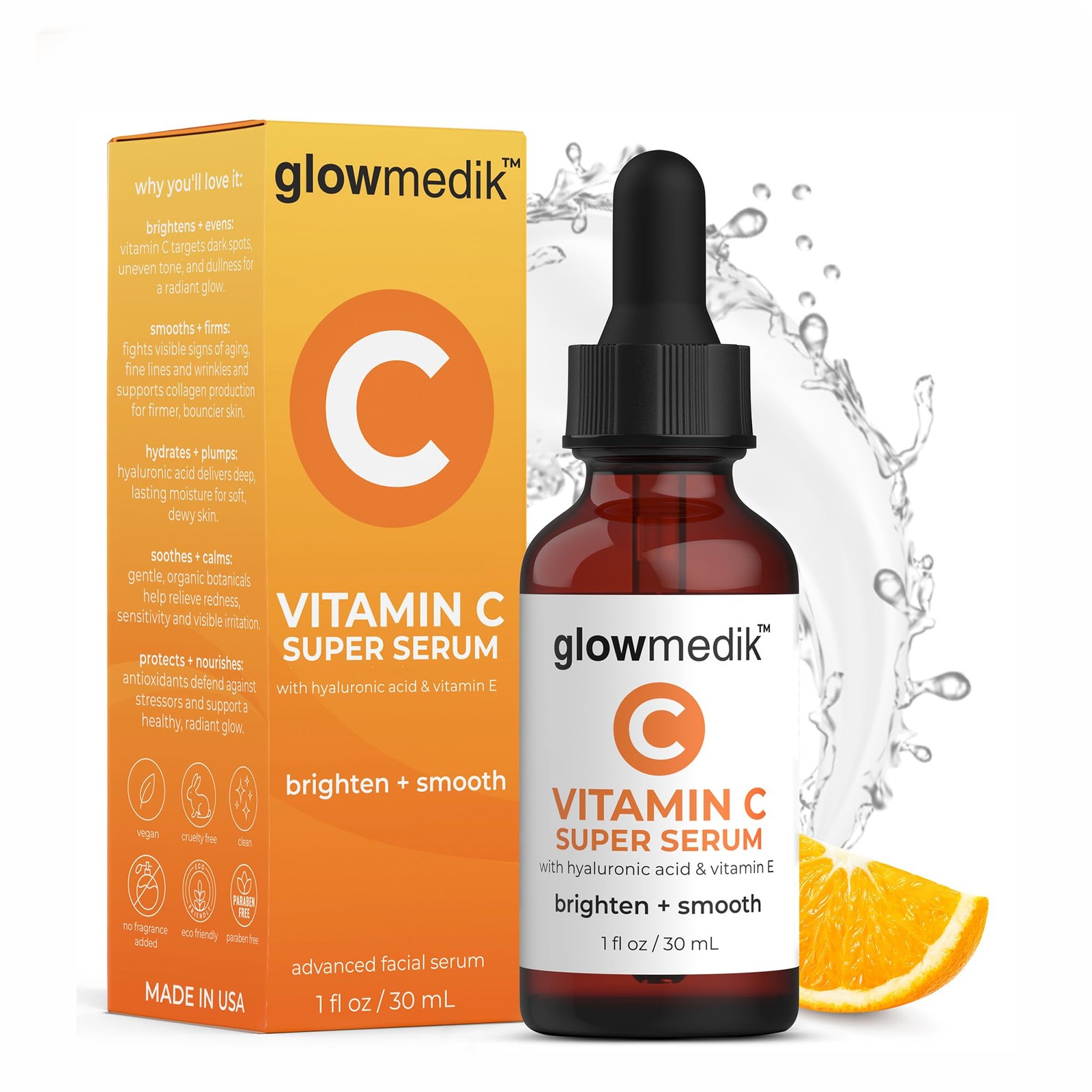 GlowMedik Vitamin C Serum for Face – Illuminating Brightening Serum for Dark