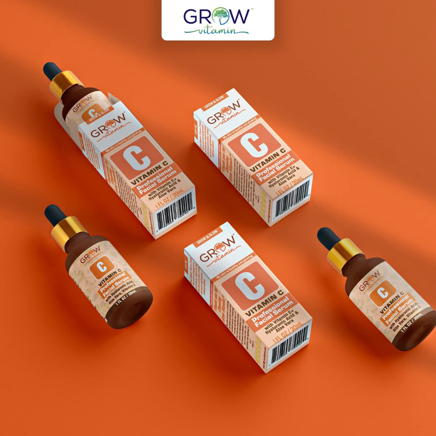 *2 PACK* Grow Vitamin TruSkin Vitamin C Facial Serum, 30 Ml /Each