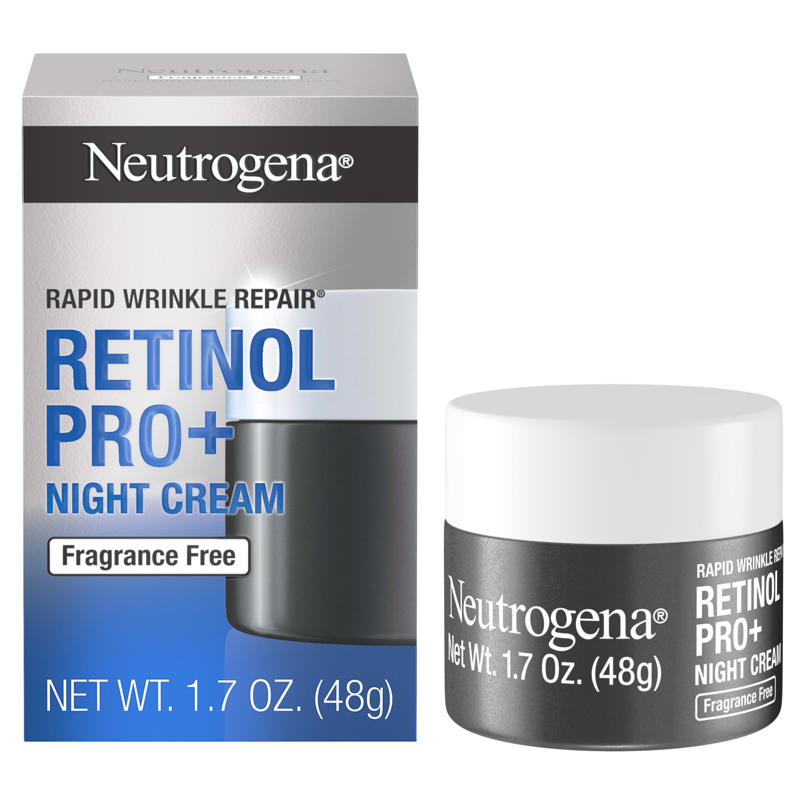 Neutrogena Retinol Pro+ Anti-Wrinkle Night 1.7 Ounce (Pack of 1), Blue