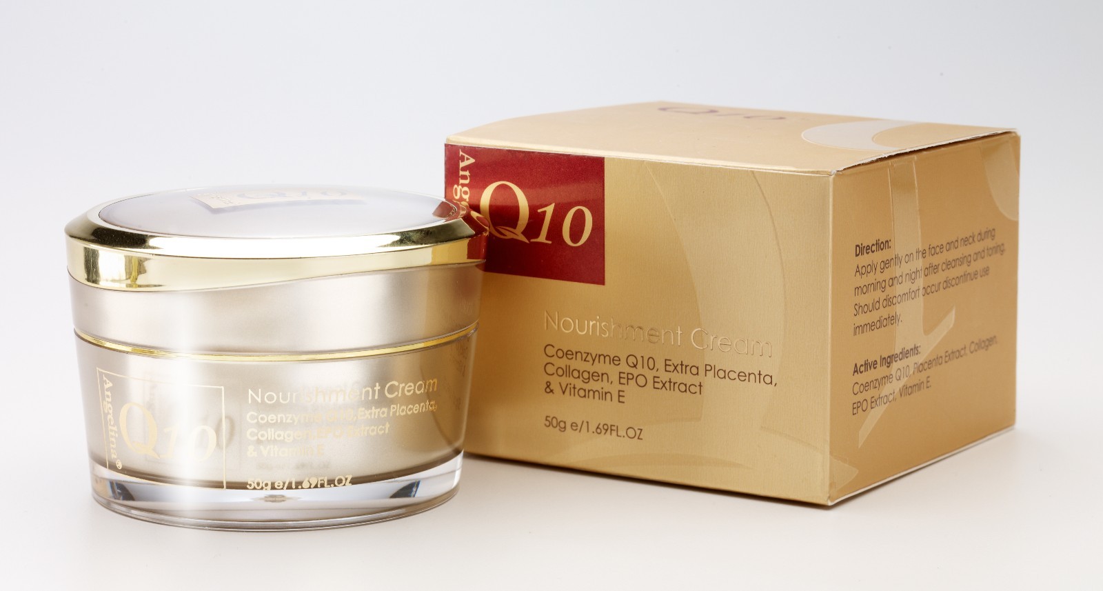 Authentic Angelina Q 10 Nourishment Placenta Cream, Stem-Cell by Nova/Australia