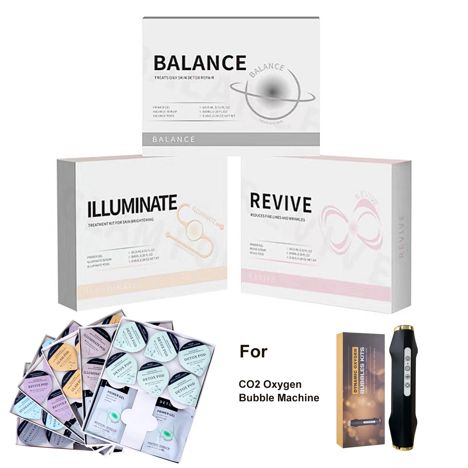 NEW CO2 Pods Kit For Bubble Facial Machine Facial SPA Beauty CO2 Capsule