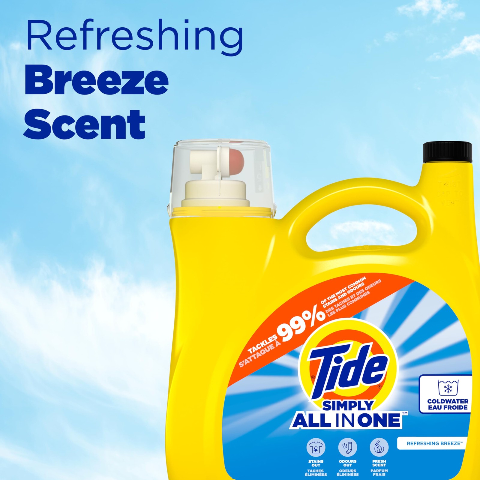Tide Simply All-In-One Liquid Laundry Detergent, 168 Fl Oz (Pack of 1)