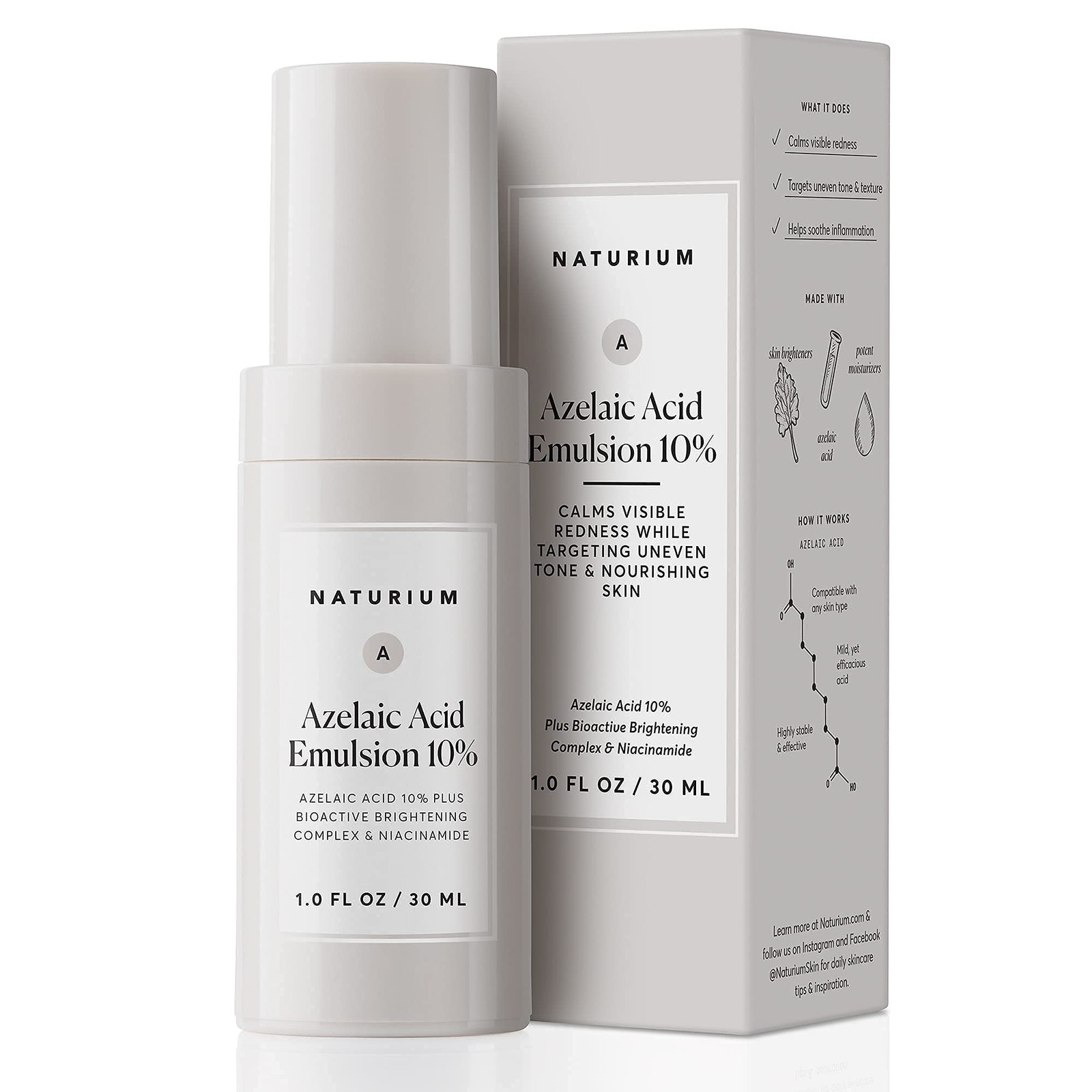 Naturium Azelaic Acid Emulsion 10 Plus Bioactive Complex Niacinamide Anti-Aging