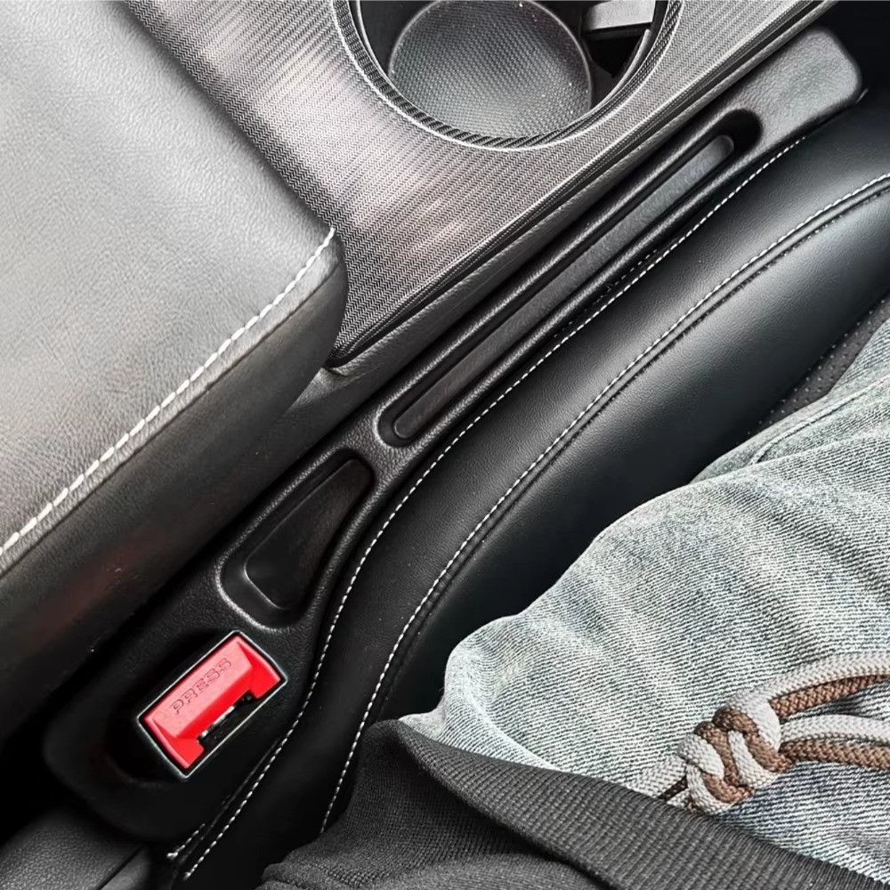 2Pcs Car Seat Gap Filler Seat Crevice Storage Box Bag Between Seats Console