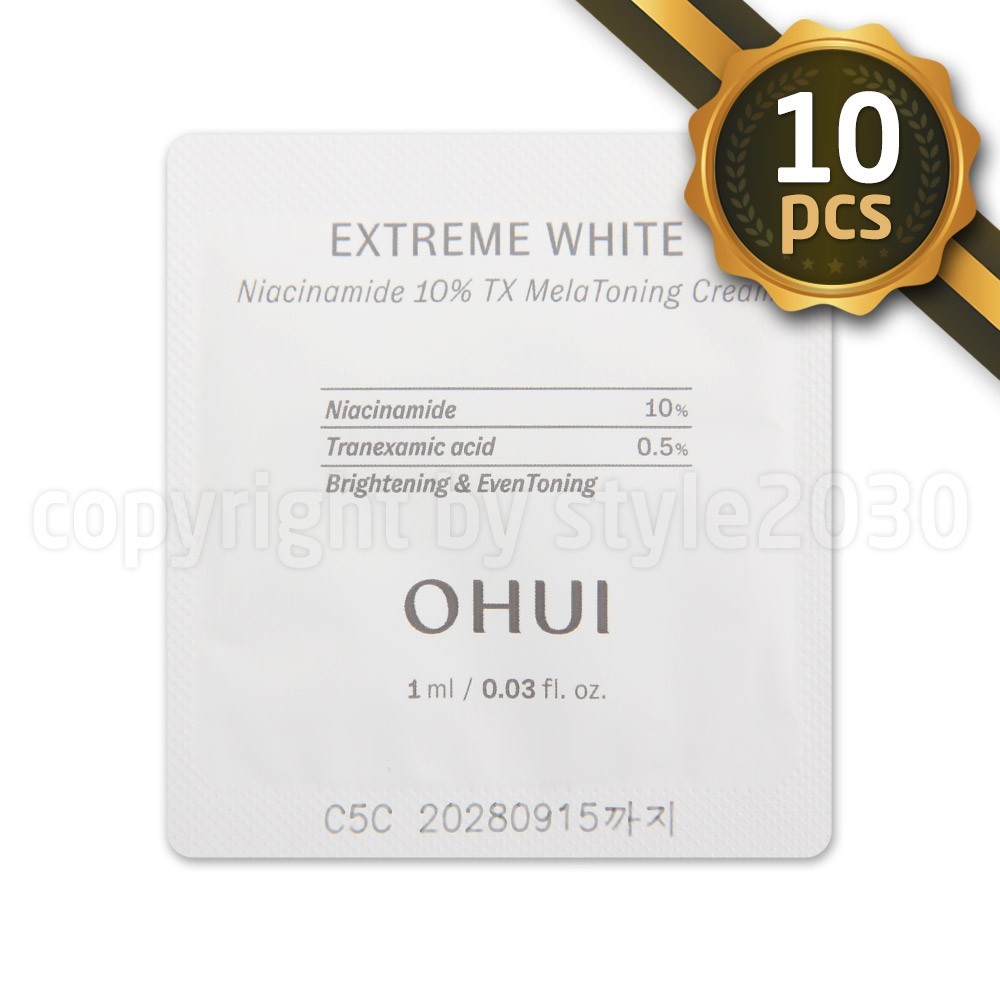 O HUI Extreme White Niacinamide 10% TX Mela Toning Cream 1ml x 10pcs K-Beauty
